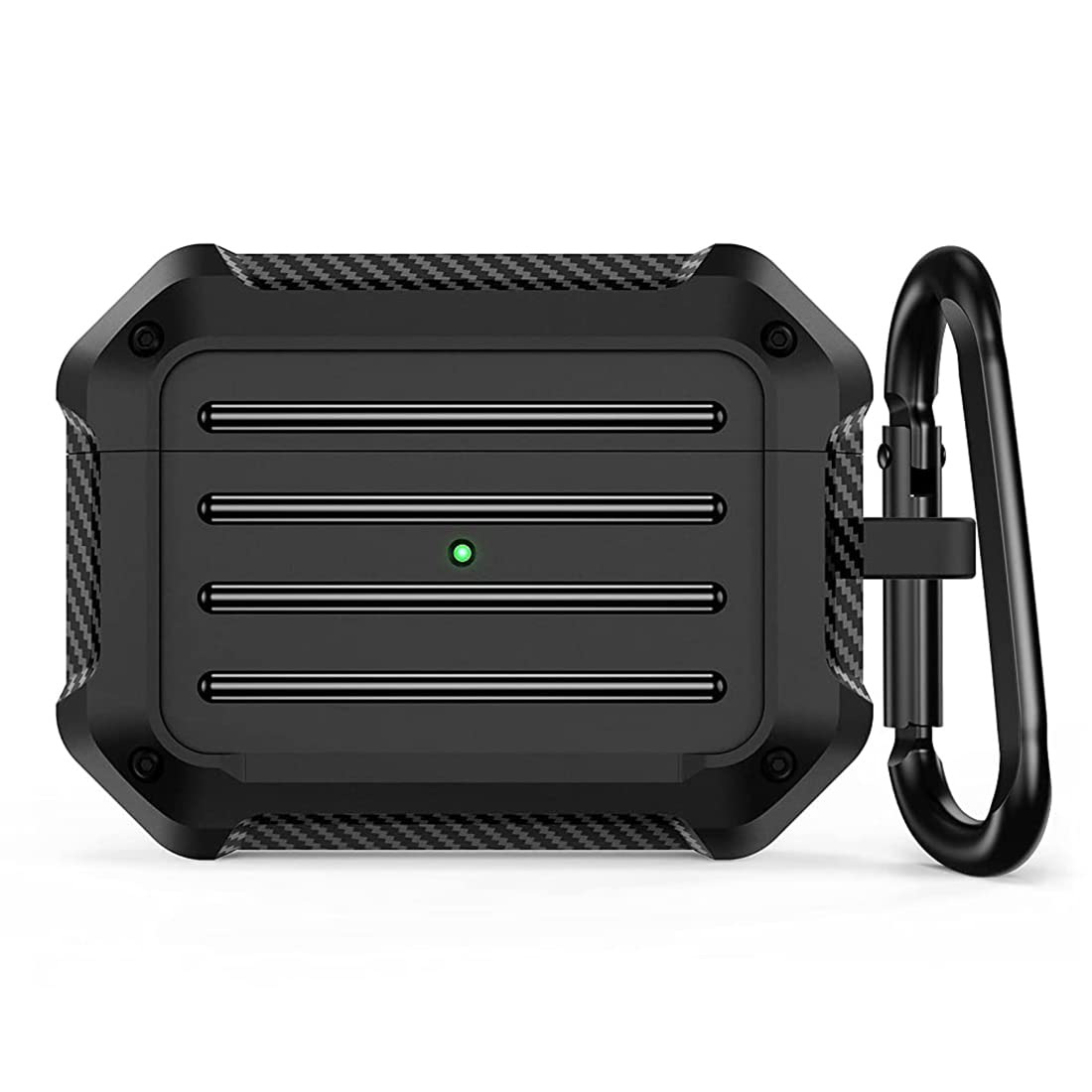 ZIBUYU Heavy Duty Protective Case for AirPods Pro C(2019) harging Case, with Carabiner Shockproof Support Wireless Charging (Black) ZIBUYU Heavy Duty Protective Case for AirPods Pro C(2019) harging Case, with Carabiner Shockproof Support Wireless Charging (Black)